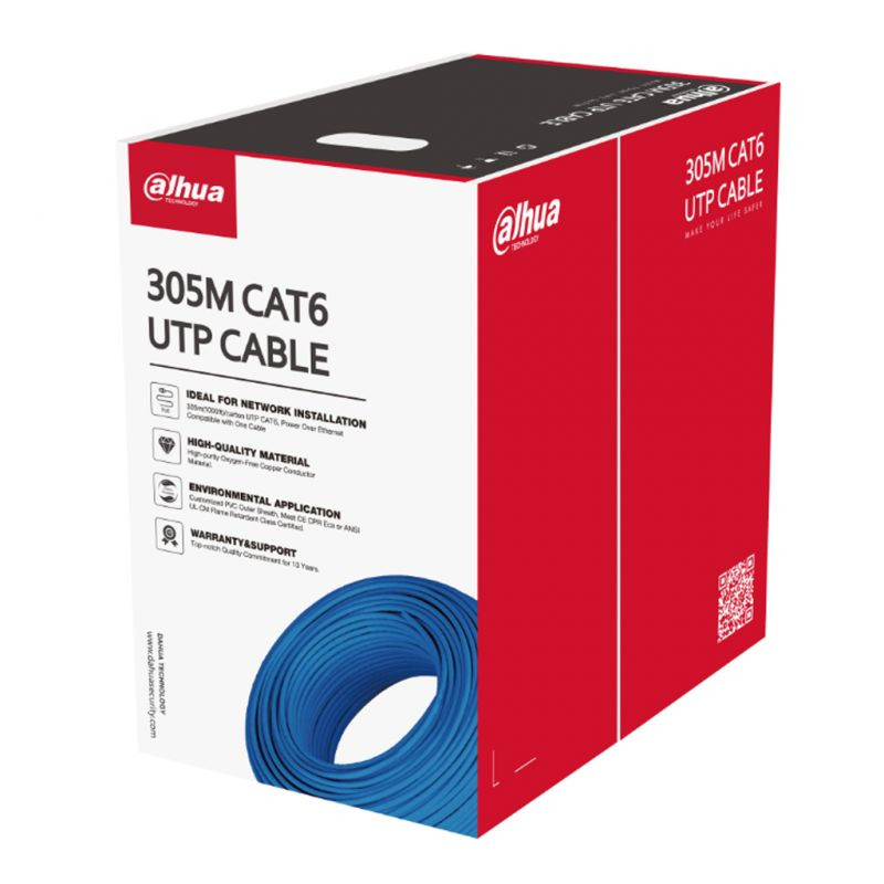 Dahua PFM923I-6UN-C CAT6 UTP Cable 305m Blue | 0.53mm